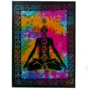 Chakra Wall Tapestry Single size Throw, Wall hanging