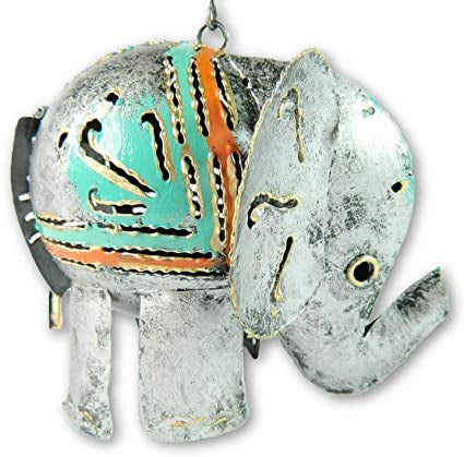 Hanging Metal Elephant Tealight Candle Holder
