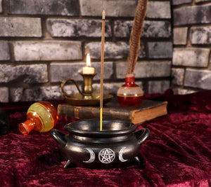 Cauldron Incense Burner triple moon