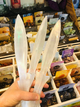 Load image into Gallery viewer, Selenite Anthame / Sword / Cord Cutting Wand
