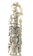 Load image into Gallery viewer, 925 Sterling Silver Triple Moon Locket with Labradorite stone
