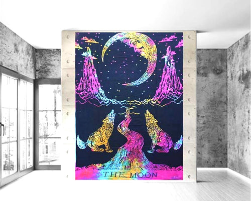 The Moon Wall Tapestry Single size Throw, Wall hanging